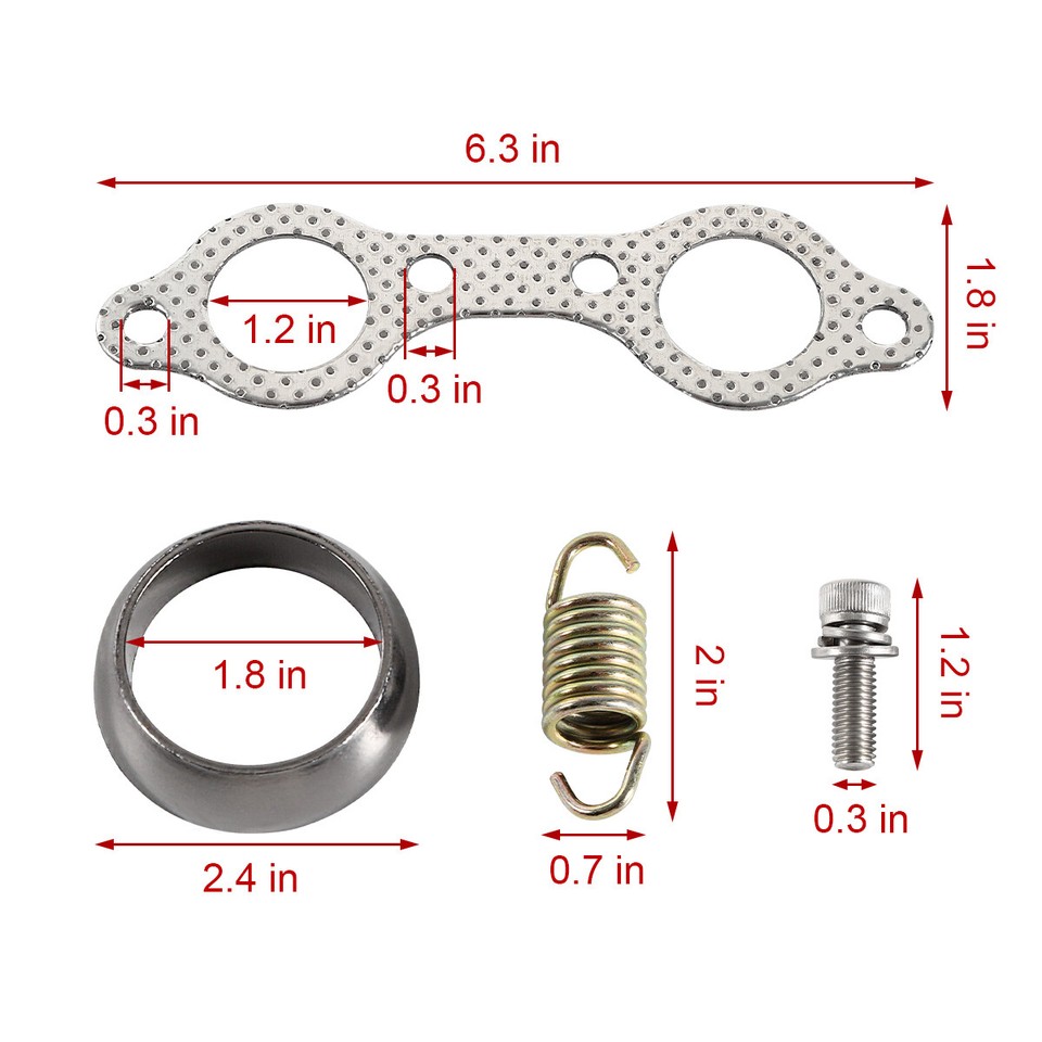 Exhaust Gaskets MATI Exhaust Muffler Gasket Seal Spring Rebuild Kit For Polaris Exhaust Gaskets MATI Exhaust Muffler Gasket Seal Spring Rebuild Kit For Polaris
