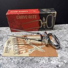 MASON CARVE-RITE MEAT FORK 901C Original Box MEAT CARVING MADE EASY Booklet