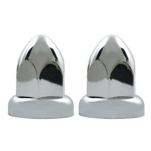ABS Chrome Plastic 33mm Push-on Lug Nut Covers For Semi Truck (40 Pack) - Picture 6 of 15