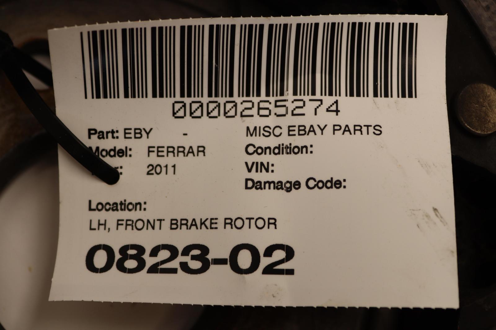 2010-2015 FERRARI 458 ITALIA FRONT LEFT DRIVER SIDE BRAKE DISC ROTOR OEM