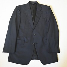 Jos. A Bank 42L Navy Blue Striped 100 Wool Mens Blazer Suit Jacket Sport Coat