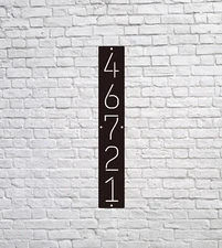 Personalized Home Address Sign • 31"h x 5"w 5 digits Custom House Number Plaque