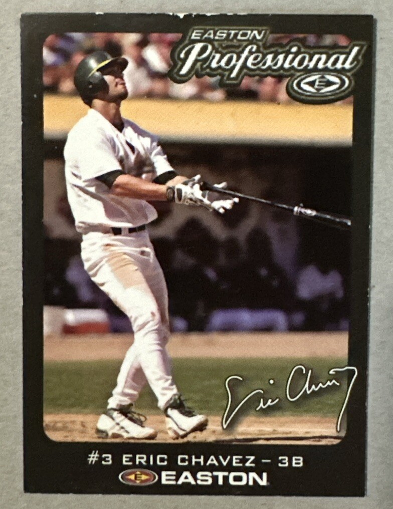 #3 Eric Chavez - 3b Easton glove card #12
