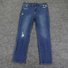 Judy Blue Jeans Womens 13/31 Floral Embroidered High Rise Boyfriend JB88288