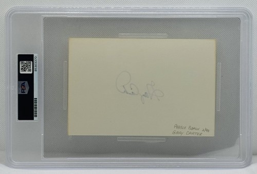 PSA DNA Gary Carter Signed 4x6 Index Card Certified Slabbed Expos & Mets HOFer - Picture 3 of 3
