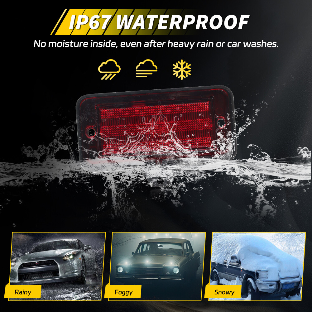 4PCS Amber Front & Red Rear Bumper Side Marker Lights For 1971-1973 Ford Mustang