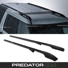 CAR ROOF RAILS BLACK ALUMINIUM BARS PAIR FOR LAND ROVER DISCOVERY L319 04-16