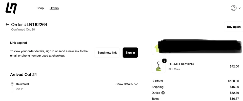 Lando Norris Helmet Keyring keychain F1 NEW from LN store - Image 3 of 3