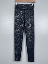 Nike One Niñas Dri-Fit Cintura Alta Negro y Plata Leggings HF4410 Talla XL