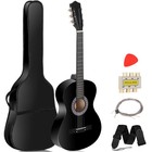 38" Acoustic Guitar Full Size Adult Black Includes Guitar Pick  Accessoriies