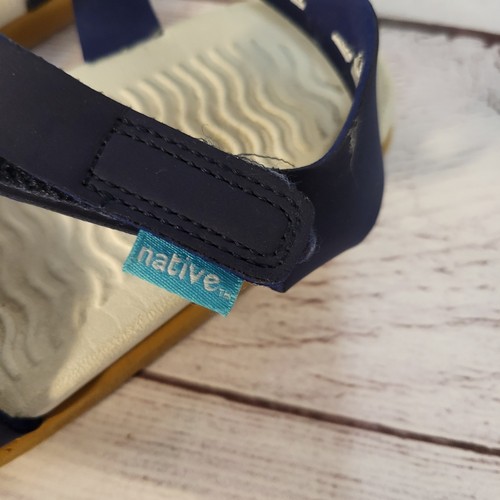 Native Shoes Charley Regetta Blue Sandals Strap Toddler Size 9 European Size 27 - Foto 2 di 8
