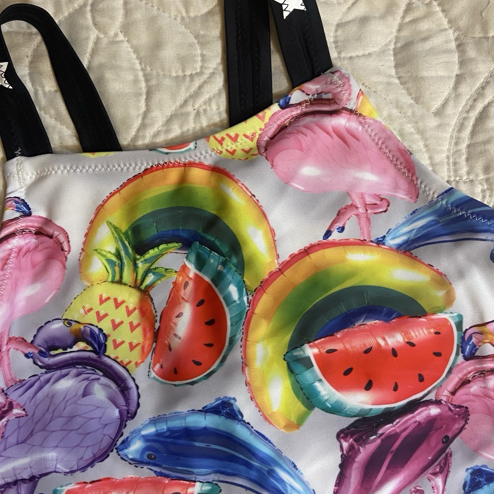 Molo Nakia Swimsuit Bathing Girls Size 7 in Balloons 50+ UV Protection