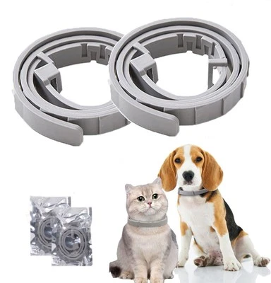 MARKENLOS 2 PACK Verstellbar Flohhalsband Zeckenhalsband für Katzen Hund 10-Monate Schu