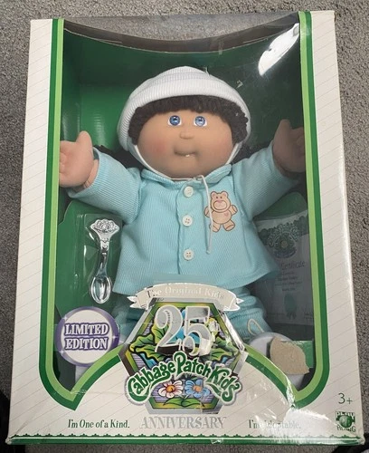 SEALED Cabbage Patch Kids Doll 25th Anniversary LE Brown Hair Mariam w/ Box