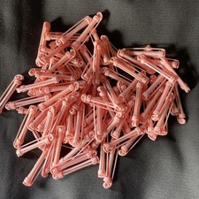 Vintage Lot of 98 Plastic Swing Arm Clip Perm Rods Pink EA7-7