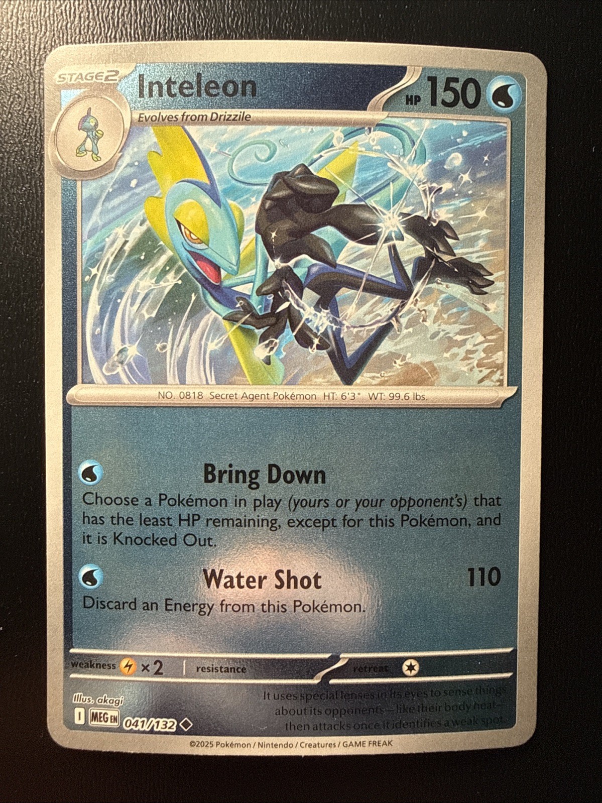 FREE SHIPPING Inteleon | 41 | Pokemon | Mega Evolution | Reverse Holo |