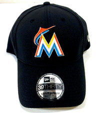 Miami Marlins MLB NE "Team Classic" Flex-Fit Hat-Black