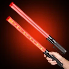 HiGiant 2 Pack 21 Inch Traffic Wand, LED Control 21"- 2 Pack, Red