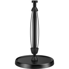 Paper Towel Holder Countertop, One-Handed Tear, Stainless Steel, Weighted Base,
