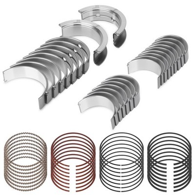 Upgrade STD Main & Rod Bearing Kit w/Piston Rings Compatible with Chevy, GM L...