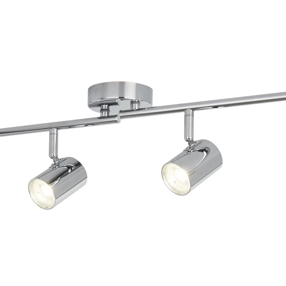Plafoniera Contemporanea Rollo Acciaio Cromo Vetro Trasparente Led 16,1W 3000K - Immagine 4 di 4