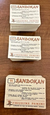 MANCOLISTA FIGURINE PANINI SANDOKAN 1976 ORIGINALI NUOVE CON VELINA 200/400