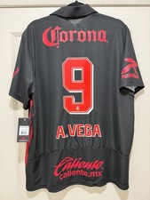 Camiseta deportiva Alexis Vega 9 para hombre 2XL auténtica New Balance Deportivo Toluca tercera partido