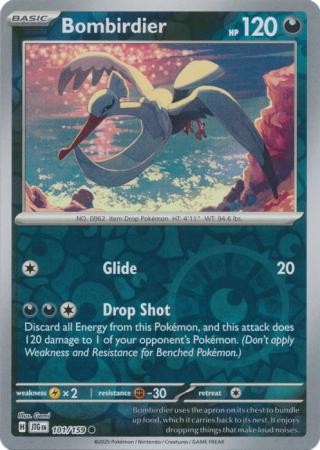 BOMBIRDIER 101/159 JOURNEY TOGETHER POKEMON (REVERSE HOLO, NM)