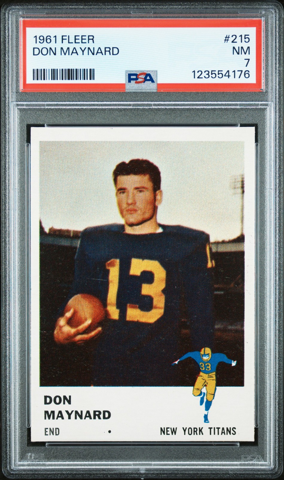 1961 FLEER #215 DON MAYNARD ROOKIE RC PSA 7