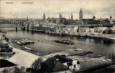 Ak Hansestadt Bremen,  Totalansicht - 5091683