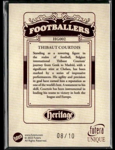 2023-24 Futera Unico Calcio Mondiale #HG062 Karim Benzema Heritage Rubino #/10 - Foto 2 di 2