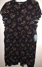 Terra Sky NEW 3X 24-26 Women s Flutter Sleeve Layered Dress NWT 017 A
