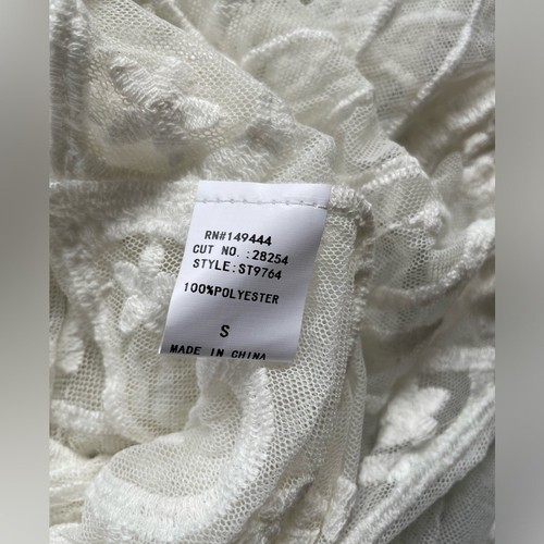Neu mit Etikett Ember bestickte Spitze vorne offen Taille zum Binden Cardigan, Jacke, Größe Small - Bild 8 von 9