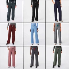 New Figs Women High Wasted Isabel Wide Leg Scrub Pants Multiple Sizes & Colors
