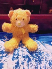 Cute Yellow Shaggy Teddy Bear Plush Stuffed A...