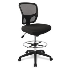 Armless Drafting Chair Tall Office Chair Adjustable Height High Back Ergonomic D