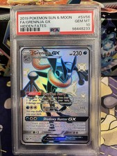 Greninja GX 2019 Sun and Moon Hidden Fates Shiny Rare PSA 10 #SV56/SV94