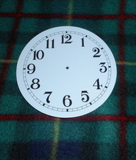 Clock Dial Face paper card 4 1/4" Minute Track Arabic MATTE white round new