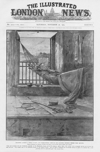 RUSSO-JAPANESE WAR Mosquito Nets used by Japanese Soldiers - Antique Print 1904