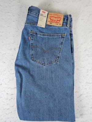 NWTs Levis Signature 505 Regular Straight Jeans Men's 36x32 Blue Denim Med Wash
