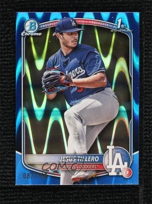 2025 Bowman Chrome Prospects Blue RayWave Refractor 87/150 Jesus Tillero 4l3