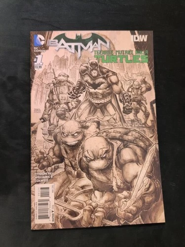 BATMAN TEENAGE MUTANT NINJA TURTLES #1 B/W FREDDIE WILLIAMS VARIANT 1
