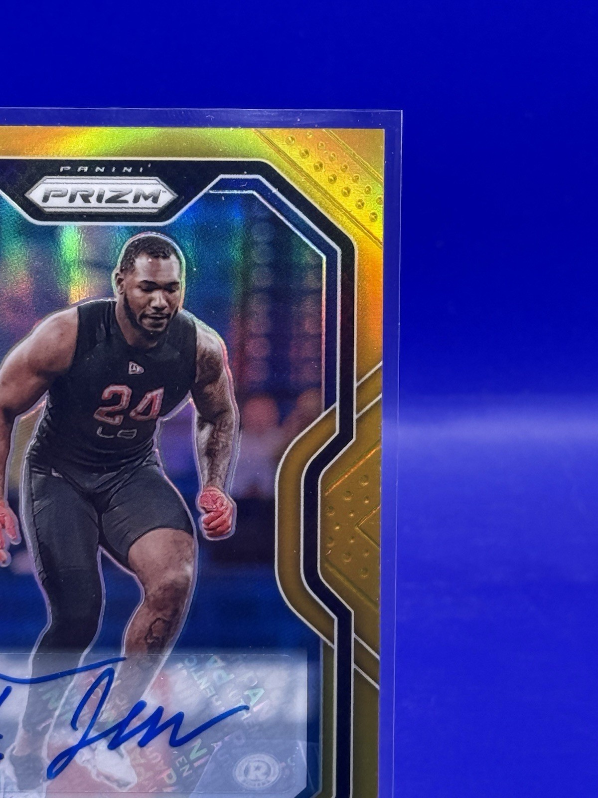 2020 Prizm Terrell Lewis Prizm Gold Auto 1/10 Los Angeles Rams #378 view 4