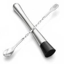Ortarco 10 Inch Stainless Steel Muddler for Cocktail and 10 Large, Silver
