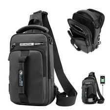 Mens Cross Body Chest Sling Side Bag Anti-theft Travel Sport Shoulder Bags UK