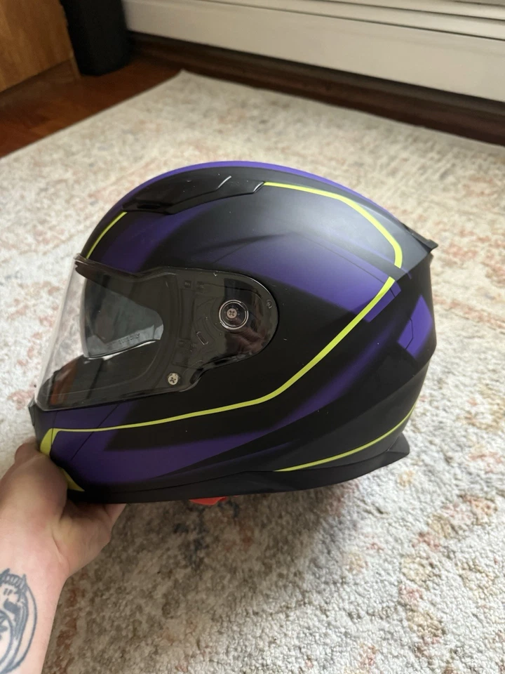 Casco de motocicleta Vega púrpura/verde XS Foto 4 de 4