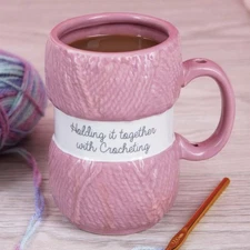Holding It Together Crochet Mug