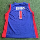 Detroit Pistons Jersey Youth Large Blue Red NBA Basketball Billups 1 Adidas Mens