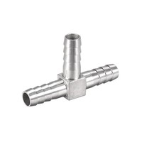 Schlauch Id Widerhaken Edelstahl 3-Wege T-FöRmig Stutzen 1/2-Zoll (13Mm)