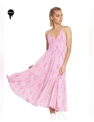 Black Milk x Sailor Moon Stars Sheer Midaxi Dress Size XXL Pink